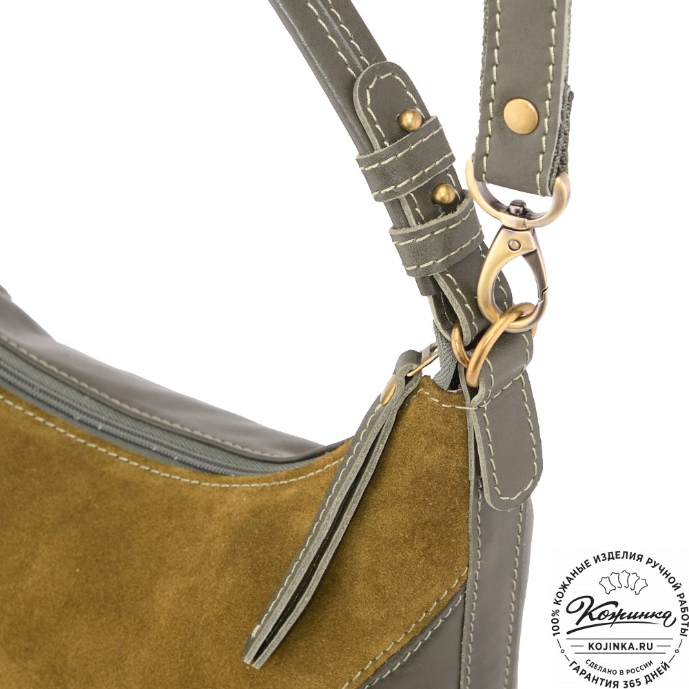  Женская кожаная сумка "Эмилия" (хаки)